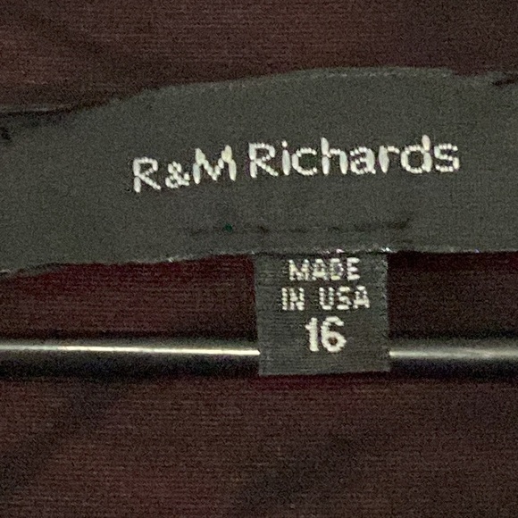 R&M WO SIZE 16 BLACK WHITE WAVE DESIGN DRESS WITH ATTACHED WATERFALL JACKET EUC - Picture 3 of 11